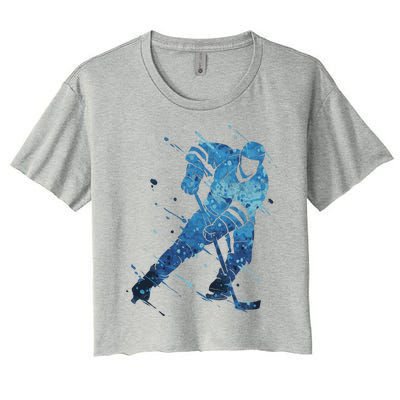 Ice Hockey Player Meaningful Gift Women's Crop Top Tee