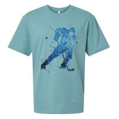 Ice Hockey Player Meaningful Gift Sueded Cloud Jersey T-Shirt