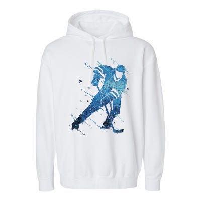 Ice Hockey Player Meaningful Gift Garment-Dyed Fleece Hoodie