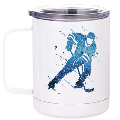 Ice Hockey Player Meaningful Gift 12 oz Stainless Steel Tumbler Cup