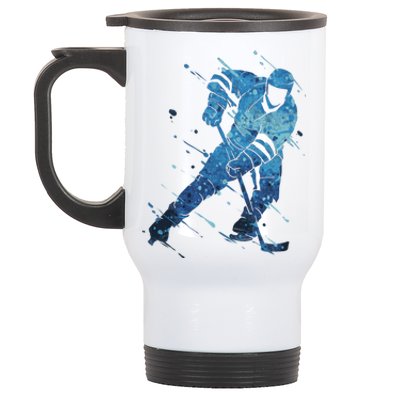 Ice Hockey Player Meaningful Gift Stainless Steel Travel Mug