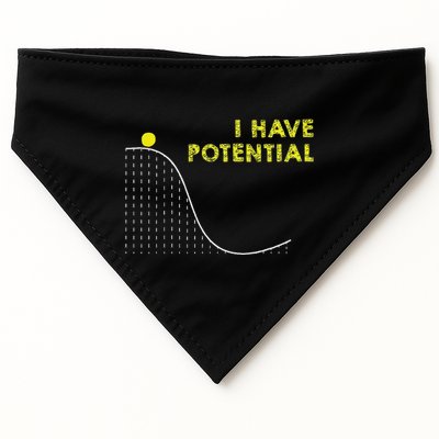 I Have Potential Science And Physics Gag Pun USA-Made Doggie Bandana