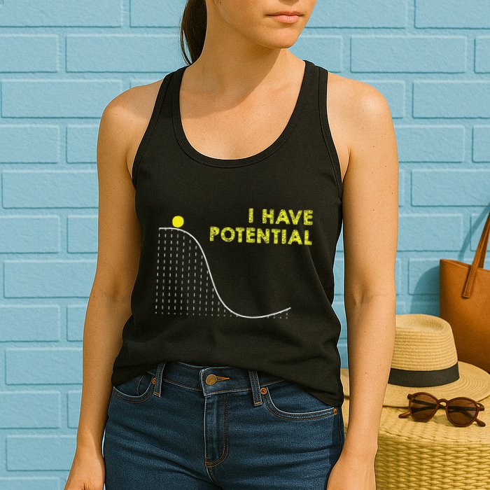 I Have Potential Science And Physics Gag Pun Womens Tank Top