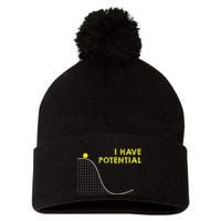 I Have Potential Science And Physics Gag Pun Pom Pom 12in Knit Beanie