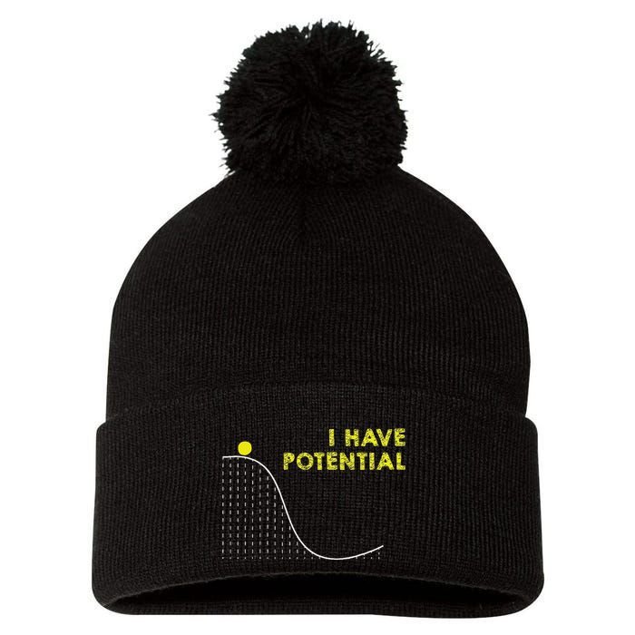 I Have Potential Science And Physics Gag Pun Pom Pom 12in Knit Beanie