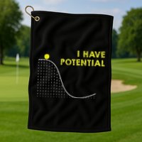 I Have Potential Science And Physics Gag Pun Golf Towel