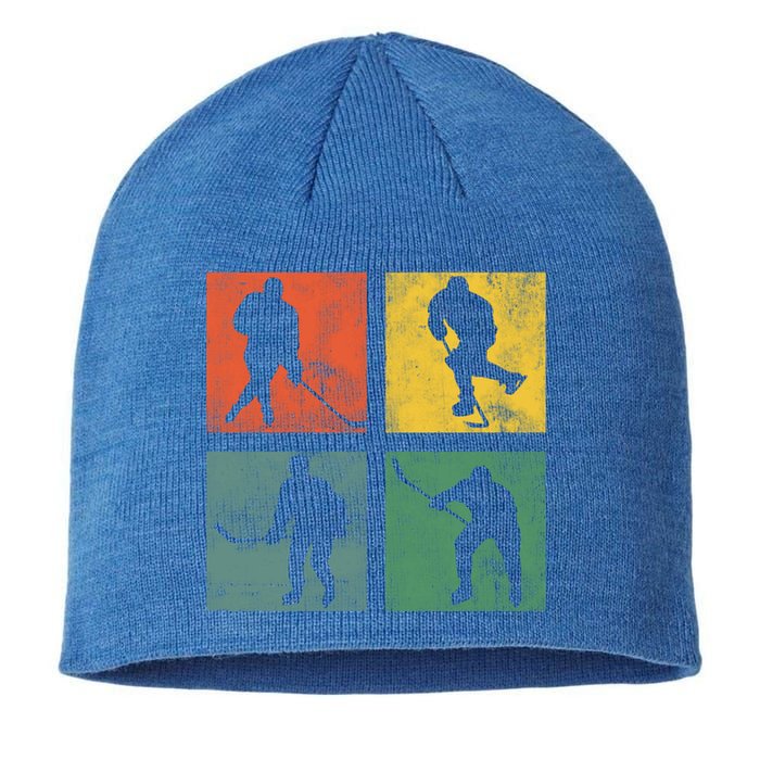 Ice Hockey Player Vintage Motif Winter Sports Team Gift Sustainable Beanie