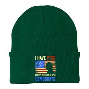 I Have PTSD Pretty Tired Of Stupid Democrats Tee 2024 Knit Cap Winter Beanie