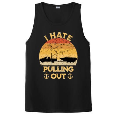 I Hate Pulling Out Boating Funny Retro Vintage Boat Captain Gift PosiCharge Competitor Tank