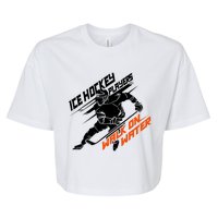 Ice Hockey Players Walk On Water Superpower Gift Bella+Canvas Jersey Crop Tee