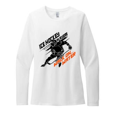 Ice Hockey Players Walk On Water Superpower Gift Womens CVC Long Sleeve Shirt