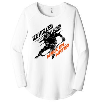 Ice Hockey Players Walk On Water Superpower Gift Women's Perfect Tri Tunic Long Sleeve Shirt