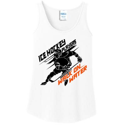 Ice Hockey Players Walk On Water Superpower Gift Ladies Essential Tank