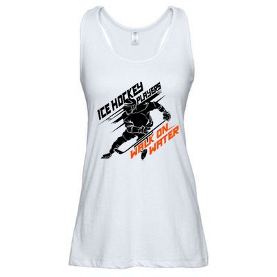 Ice Hockey Players Walk On Water Superpower Gift Ladies Essential Flowy Tank