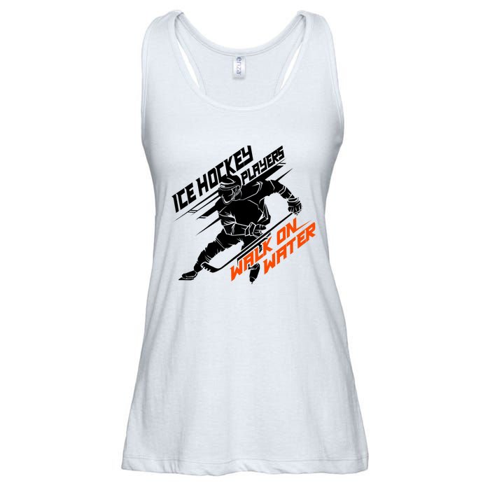 Ice Hockey Players Walk On Water Superpower Gift Ladies Essential Flowy Tank