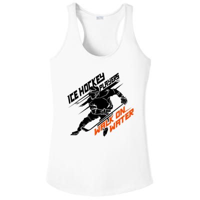 Ice Hockey Players Walk On Water Superpower Gift Ladies PosiCharge Competitor Racerback Tank