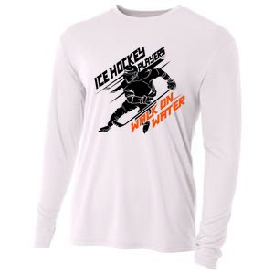 Ice Hockey Players Walk On Water Superpower Gift Cooling Performance Long Sleeve Crew