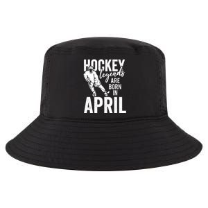 Ice Hockey Players Born In April Men Boys Birthday Cool Comfort Performance Bucket Hat