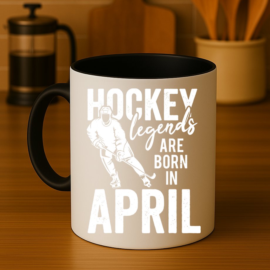 Ice Hockey Players Born In April Men Boys Birthday Mug