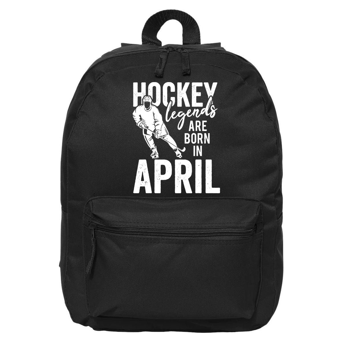 Ice Hockey Players Born In April Men Boys Birthday 16 in Basic Backpack
