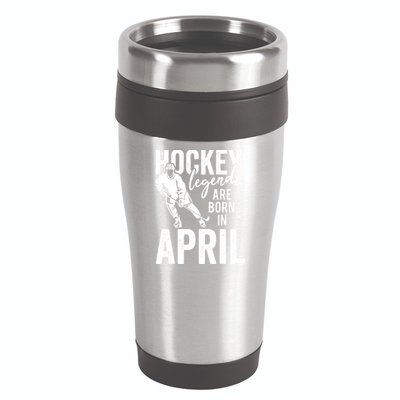 Ice Hockey Players Born In April Men Boys Birthday 16oz Travel Tumbler