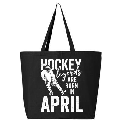 Ice Hockey Players Born In April Men Boys Birthday 25L Jumbo Tote