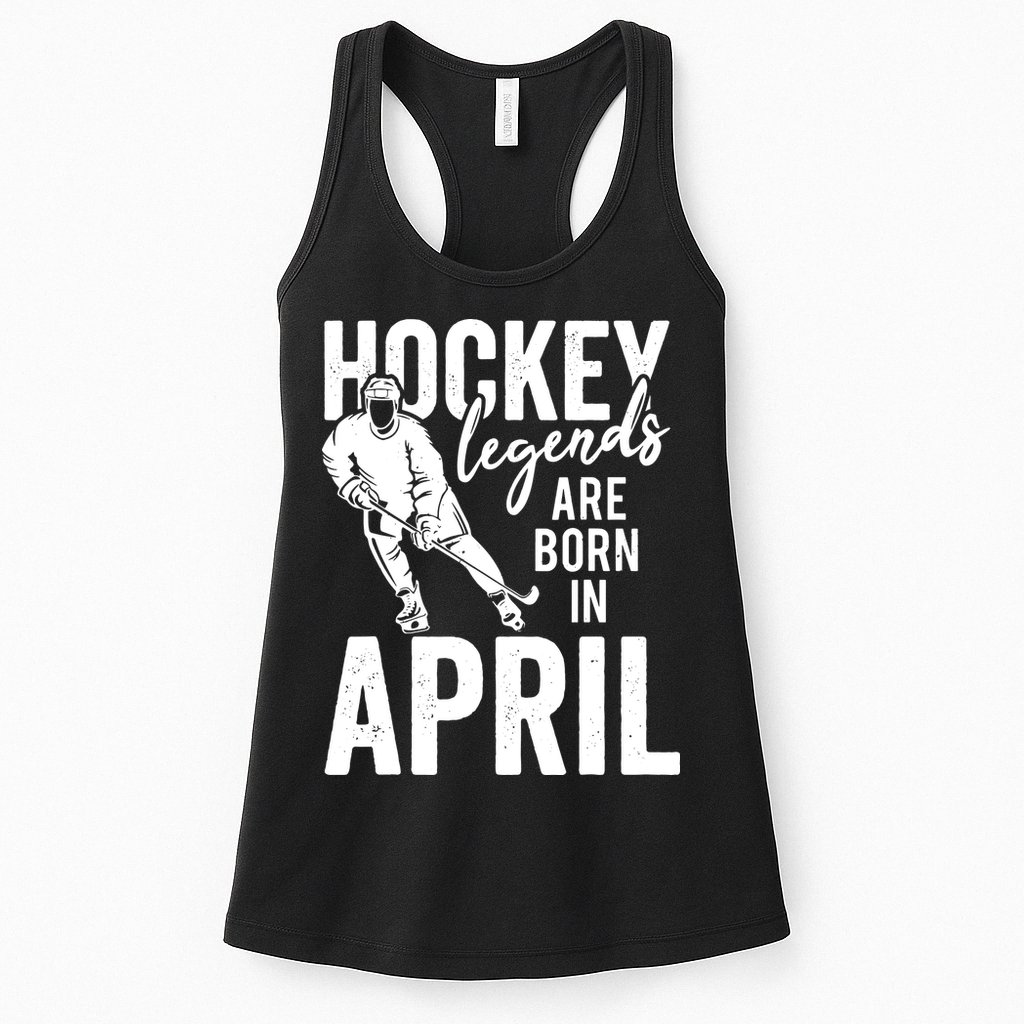 Ice Hockey Players Born In April Men Boys Birthday Womens Tank Top
