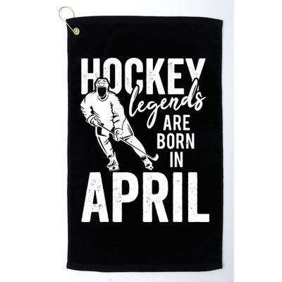 Ice Hockey Players Born In April Men Boys Birthday Golf Towel