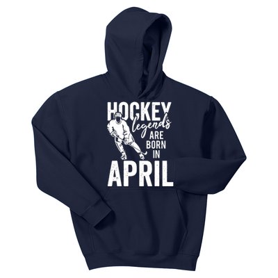 Ice Hockey Players Born In April Men Boys Birthday Kids Hoodie