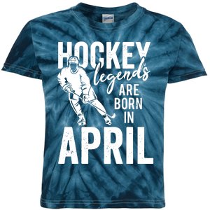 Ice Hockey Players Born In April Men Boys Birthday Kids Tie-Dye T-Shirt