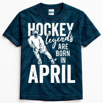 Ice Hockey Players Born In April Men Boys Birthday Kids Tie-Dye T-Shirt