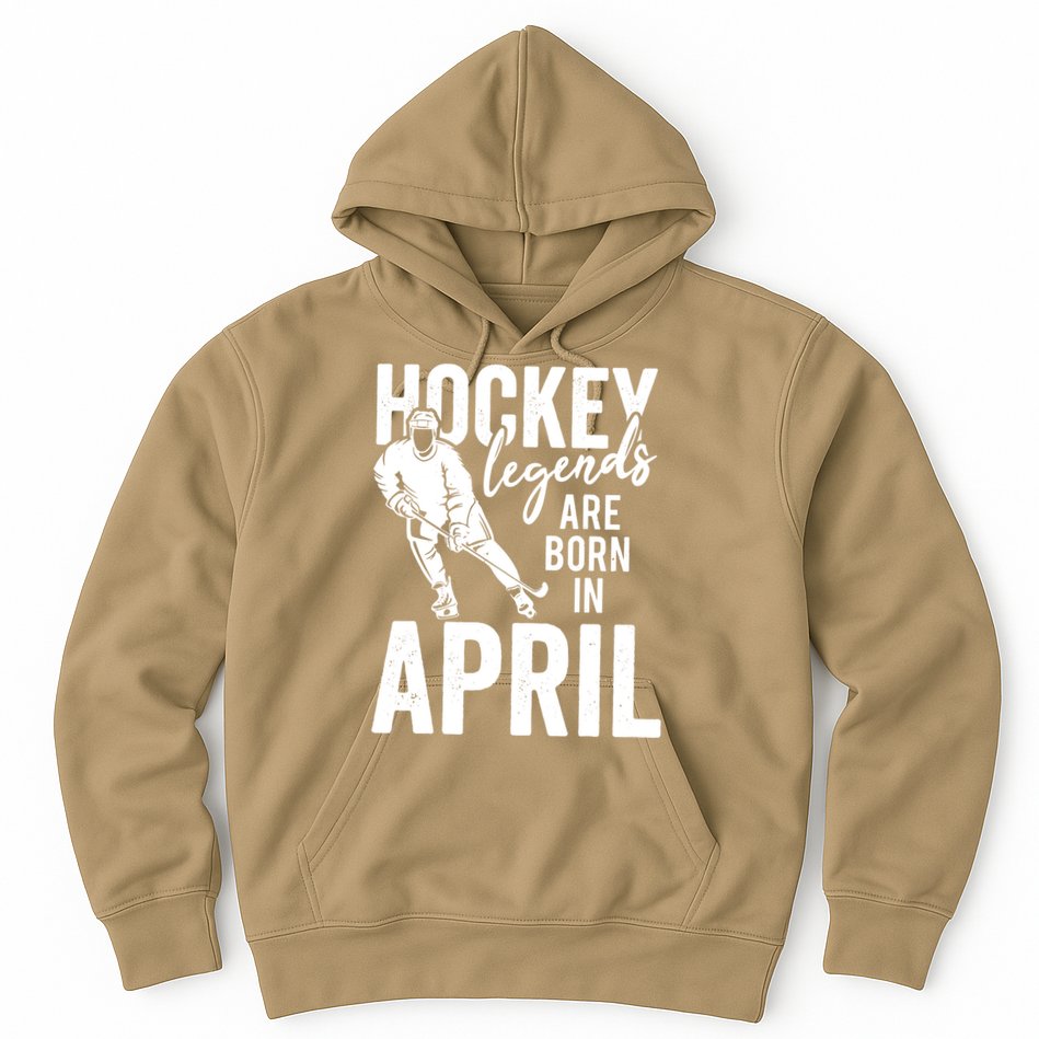 Ice Hockey Players Born In April Men Boys Birthday Hoodie