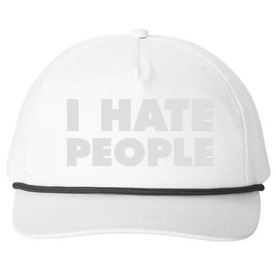 I Hate People Snapback Five-Panel Rope Hat