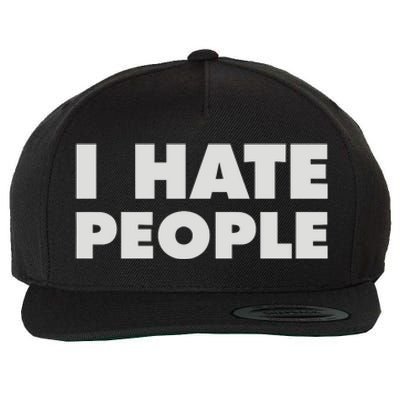 I Hate People Wool Snapback Cap