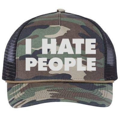 I Hate People Retro Rope Trucker Hat Cap