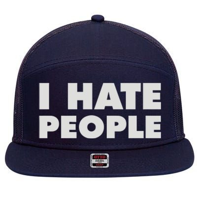 I Hate People 7 Panel Mesh Trucker Snapback Hat