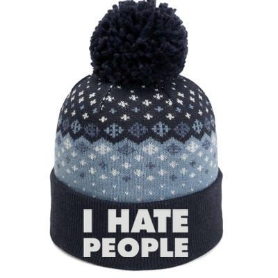 I Hate People The Baniff Cuffed Pom Beanie