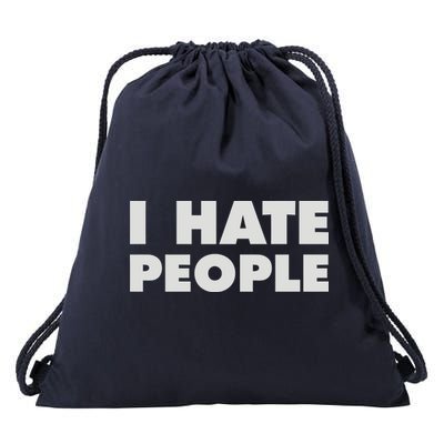 I Hate People Drawstring Bag
