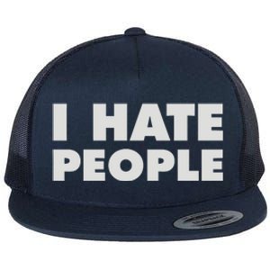 I Hate People Flat Bill Trucker Hat