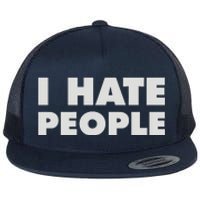 I Hate People Flat Bill Trucker Hat