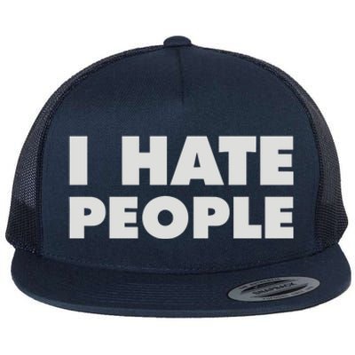 I Hate People Flat Bill Trucker Hat