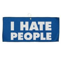 I Hate People Large Microfiber Waffle Golf Towel