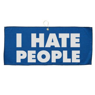 I Hate People Large Microfiber Waffle Golf Towel