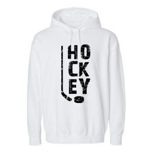 Ice Hockey Player Garment-Dyed Fleece Hoodie