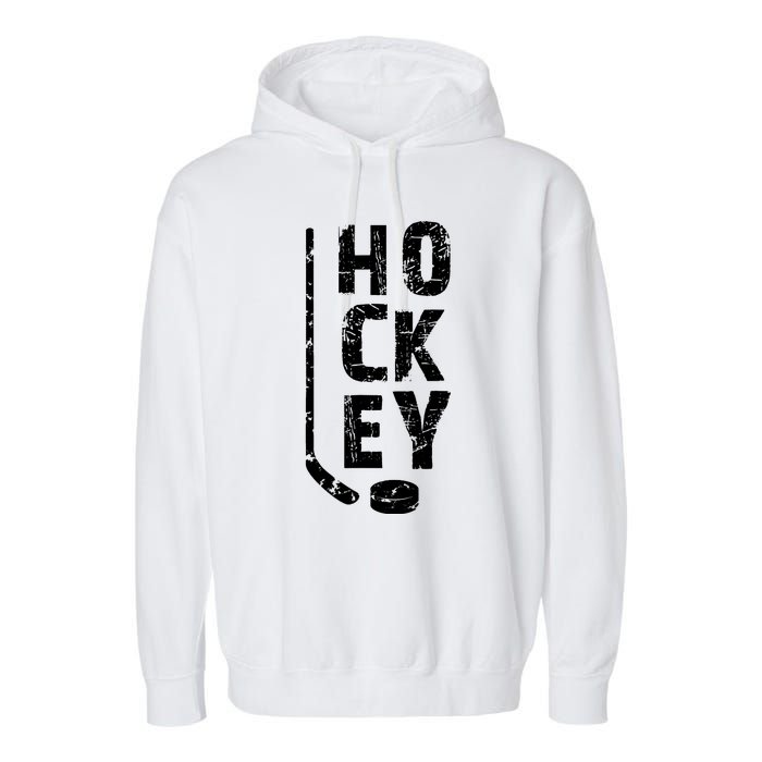 Ice Hockey Player Garment-Dyed Fleece Hoodie