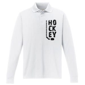 Ice Hockey Player Performance Long Sleeve Polo