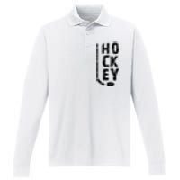 Ice Hockey Player Performance Long Sleeve Polo