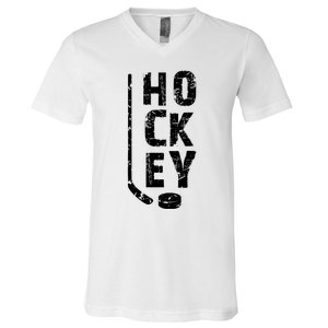 Ice Hockey Player V-Neck T-Shirt