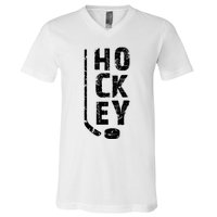 Ice Hockey Player V-Neck T-Shirt