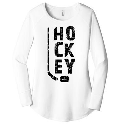 Ice Hockey Player Women's Perfect Tri Tunic Long Sleeve Shirt